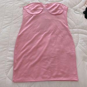 NWT Pretty Little Thing Pink Strapless Dress